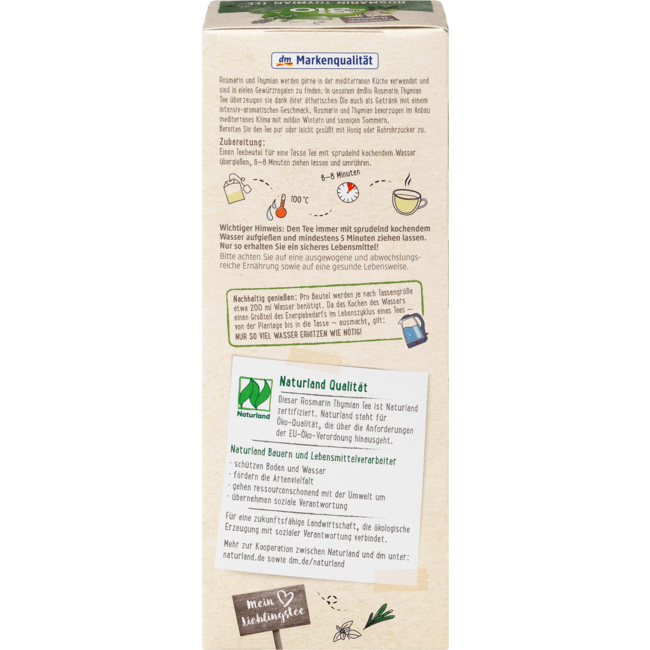 dmBio Kruidenthee Rozemarijn Tijm (20 Zakjes) 30 g