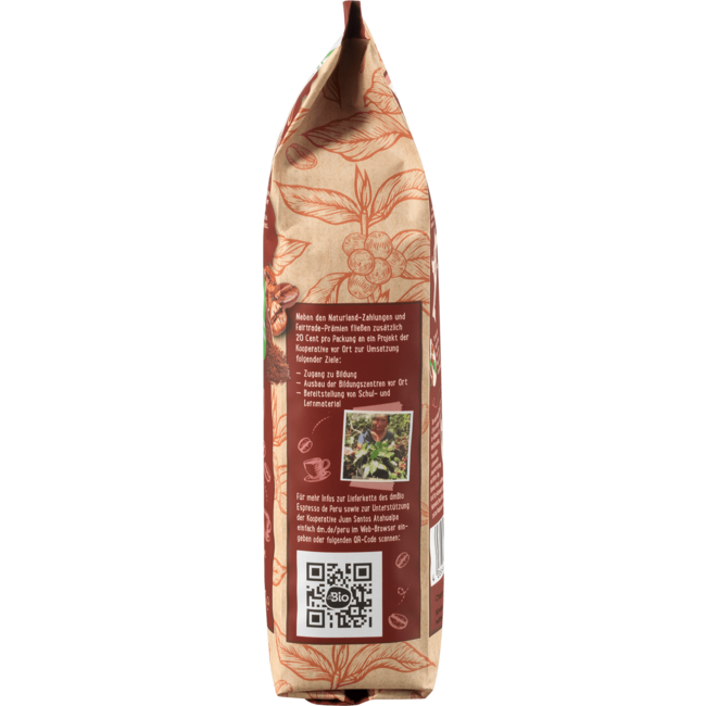 dmBio Gemalen Koffie Espresso De Peru 250 g