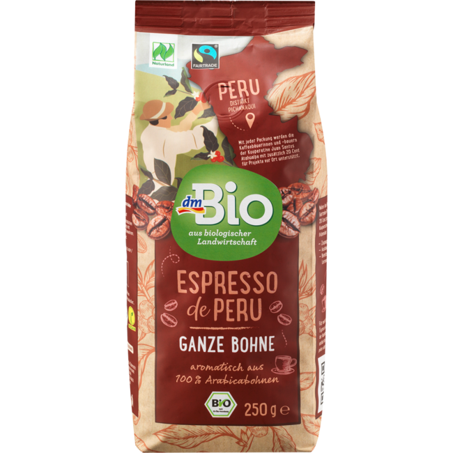 dmBio Koffiebonen Espresso De Peru 250 g