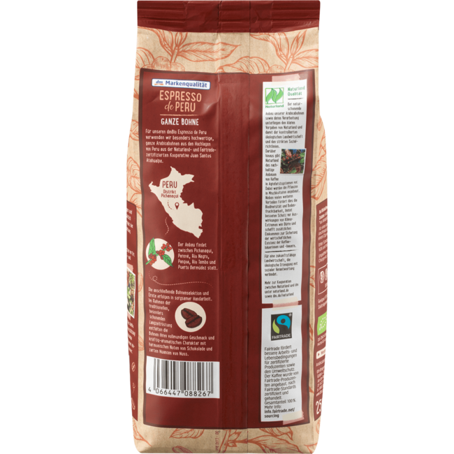 dmBio Koffiebonen Espresso De Peru 250 g