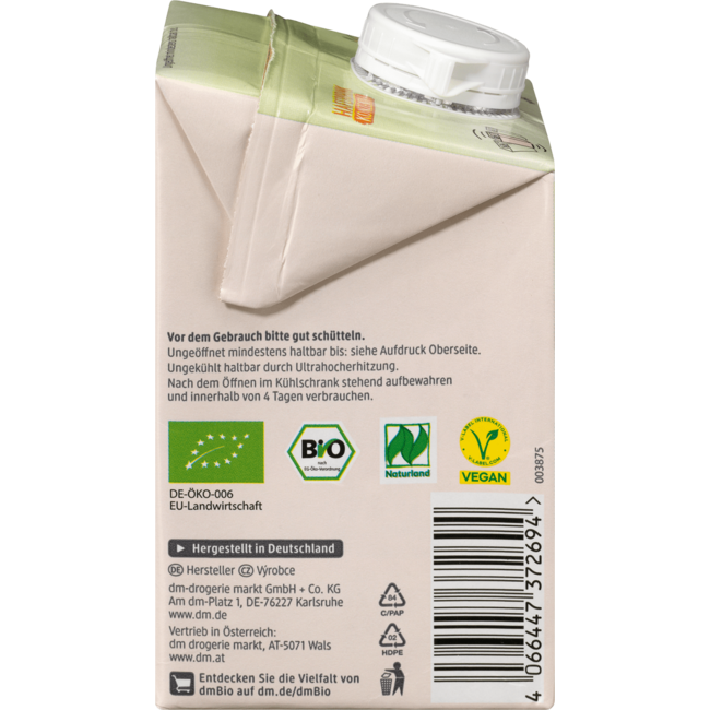 dmBio Haverdrank Concentraat 0,5 L Geeft 1,5 L