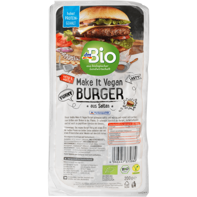 dmBio Make It Vegan Burger 200 g