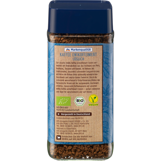 dmBio Oplos Koffie Cafeïnevrij 100 g