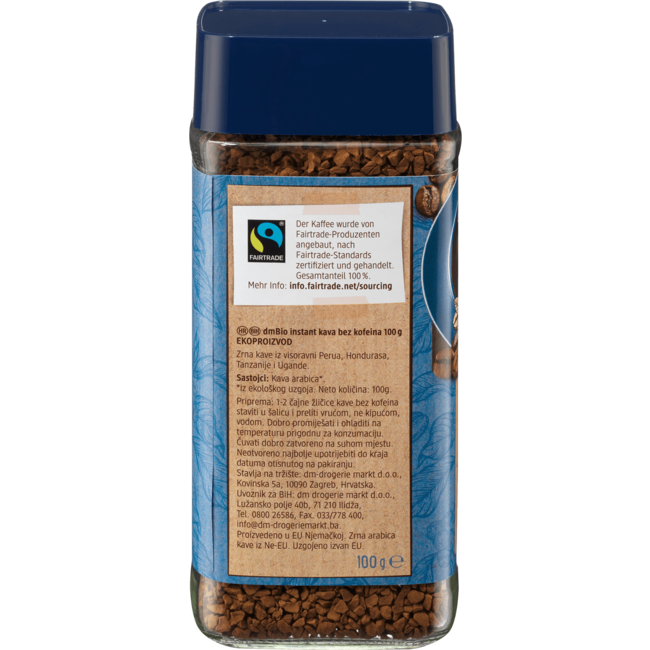 dmBio Oplos Koffie Cafeïnevrij 100 g