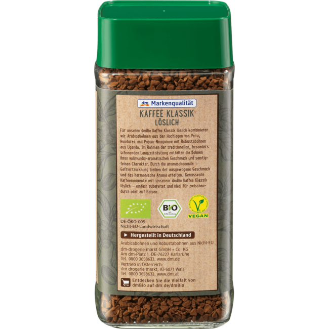 dmBio Oplos Koffie Classic 100 g