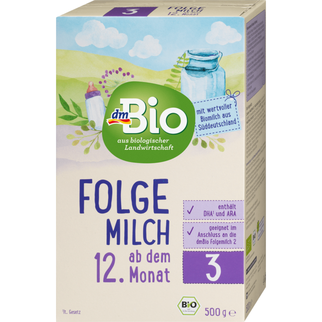 dmBio Opvolgmelk 3 Vanaf De 12e Maand 500 g