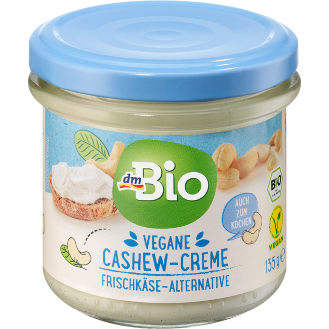 dmBio Vegan Cashewnotencrème Roomkaas Alternatief 135 g