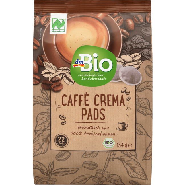 dmBio Caffè Crema Koffie Pads 154 g