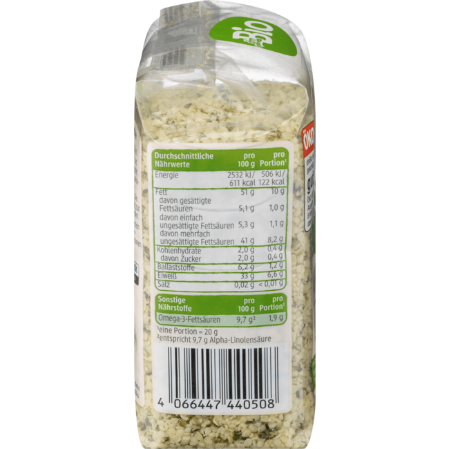 dmBio Hennepzaad Gepeld 200 g