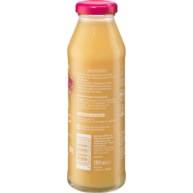 dmBio Gember Appel Shot 7 Dagen 280 ml