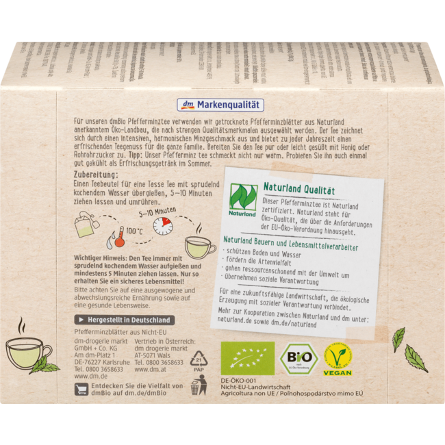 dmBio Kruidenthee Pepermunt (50 Zakjes) 75 g