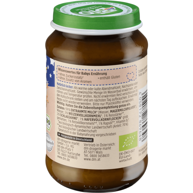 dmBio Avondpap Melk 3 Korrels Vanaf 6 Maanden 190 g