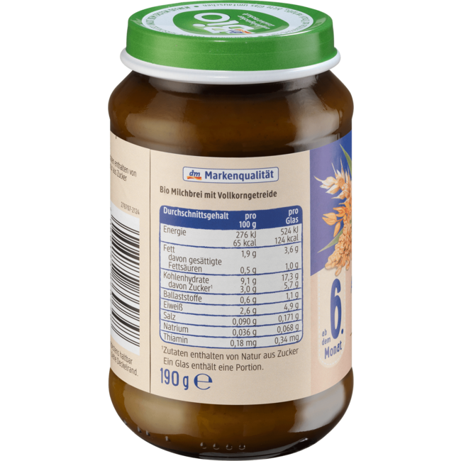 dmBio Avondpap Melk 3 Korrels Vanaf 6 Maanden 190 g