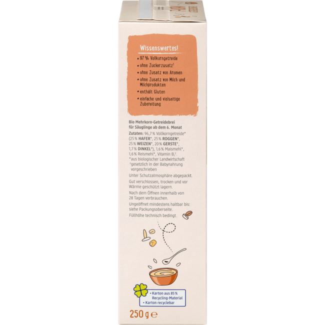 dmBio 7 Granen Graanpap Zonder Melk Vanaf 6 Maanden 250 g