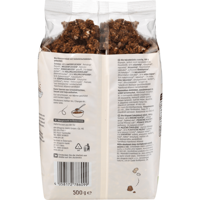 dmBio Muesli Choco Crunchy 500 g