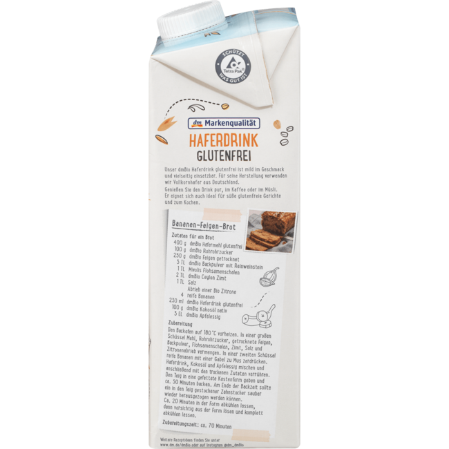 dmBio Haverdrink Glutenvrij 1 l