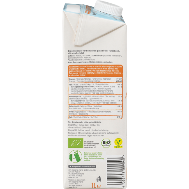 dmBio Haverdrink Glutenvrij 1 l