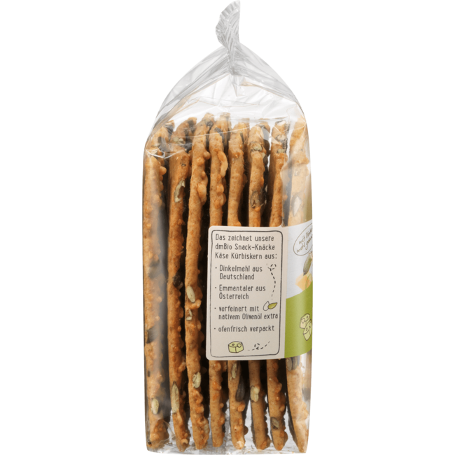 dmBio Snack Crackers Kaas Pompoenpitten 200 g