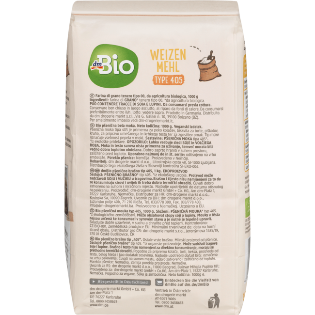 dmBio Tarwemeel Type 405 1000g