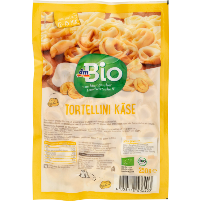 dmBio Pasta Tortellini Gevuld Met Kaas 250 g