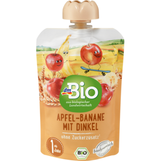 Dmbio dmBio Knijpfruit Appel-Banaan Met Spelt V.a. 1 Jaar
