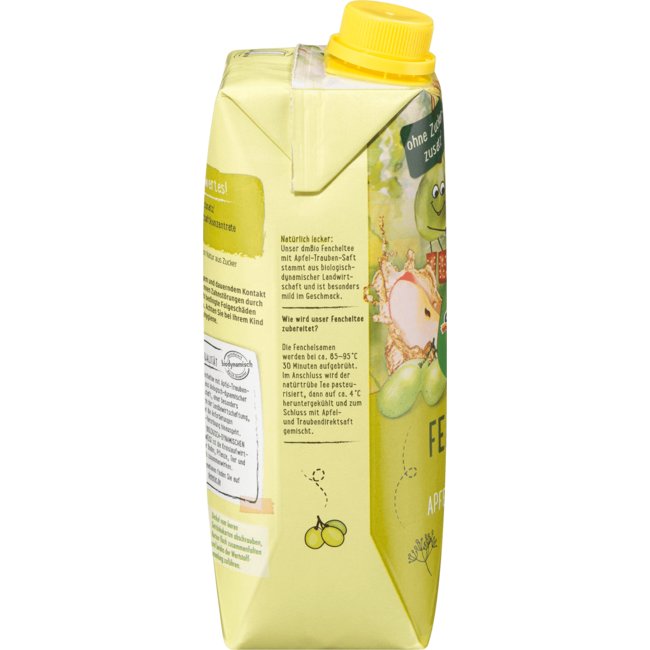 dmBio Kinder Venkelthee Met Appel-Druivensap 500 ml