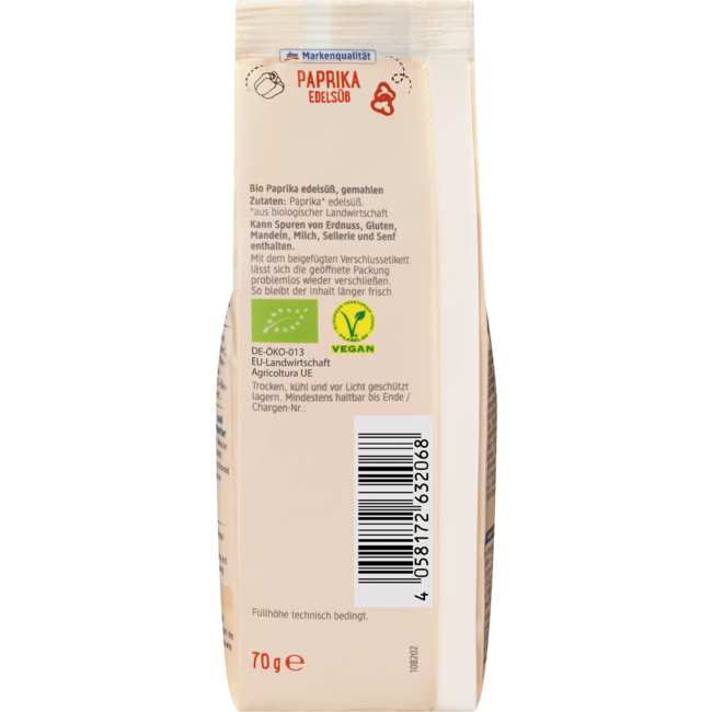 dmBio Paprikapoeder Edelzoet 70 g