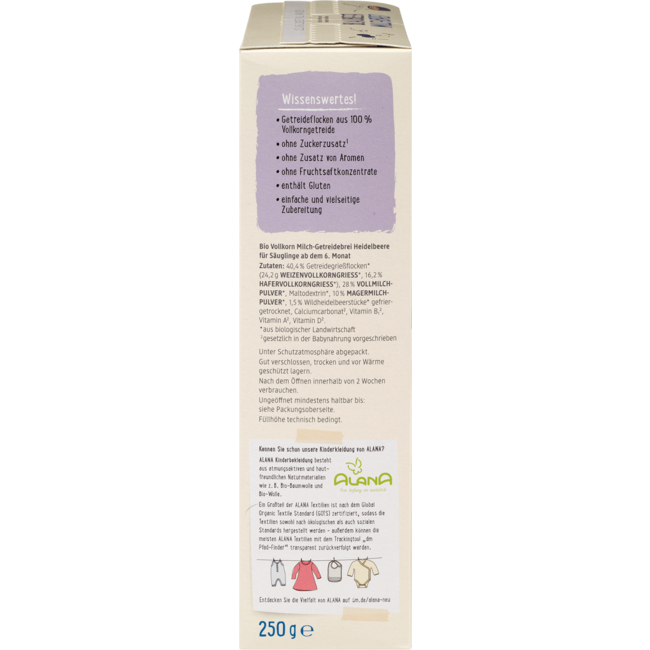 dmBio Blauwe Bessen Melkpap Vanaf 6 Maanden 250 g