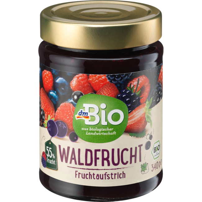 dmBio Fruitspread Bosfruit 55% Fruit 340 g