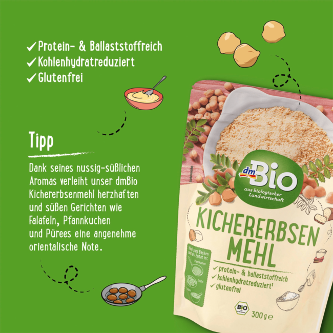dmBio Kikkererwtenmeel Glutenvrij 300 g