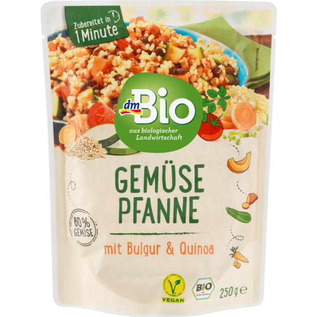 dmBio Kant-En-klaarmaaltijd Groentepan Met Bulgur & Quinoa 250 g
