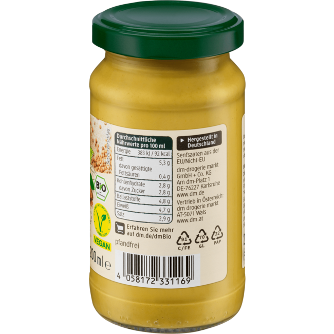 dmBio Mosterd Medium Pittig 200 ml