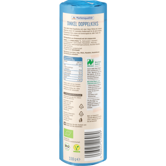 dmBio Spelt Dubbele Koekjes 330 g