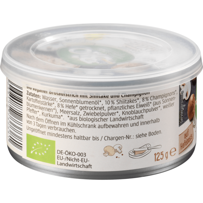 dmBio Vegan Paté Shiitake Champignon 125 g
