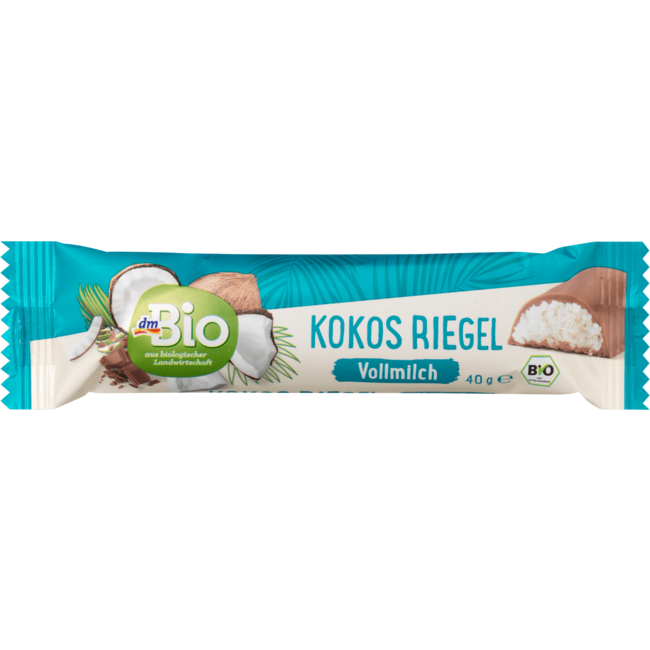 dmBio Volle Melk Chocoladereep Kokos 40 g