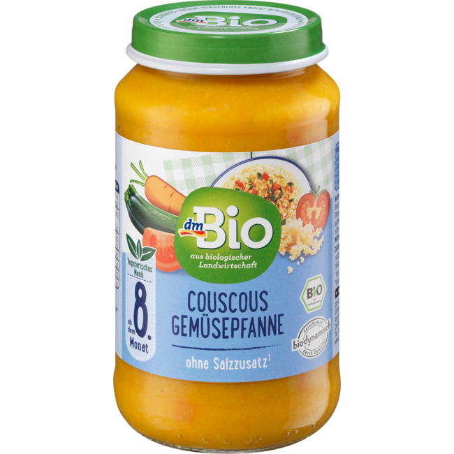 dmBio Menu Couscous Groentepan Vanaf 8 Maanden 220 g