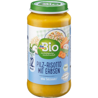 Dmbio dmBio Menu Paddenstoelenrisotto Met Erwten V.a. 12 Maanden
