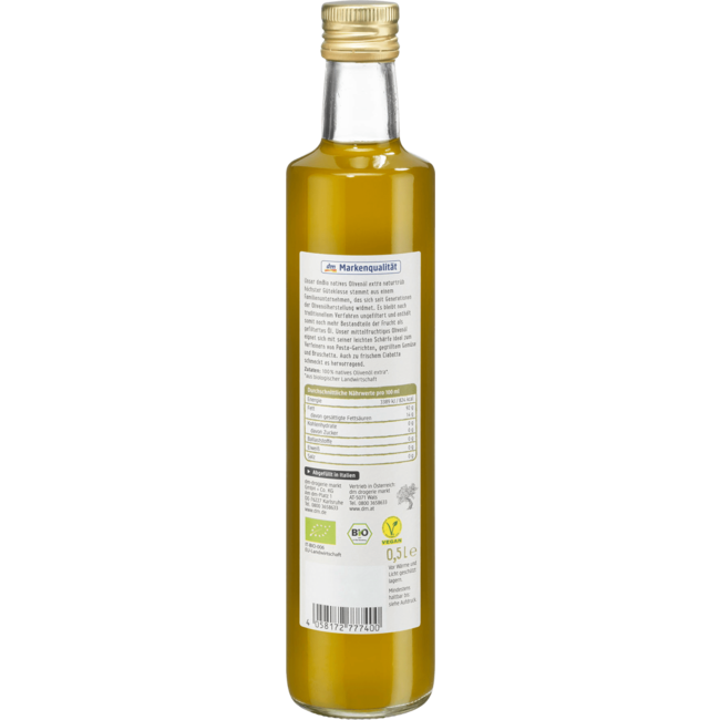 dmBio Extra Vierge Olijfolie Natuurlijk Troebel 500 ml