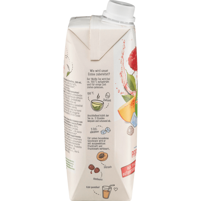 dmBio Ijsthee Witte Thee Met Perzik & Framboos 500 ml