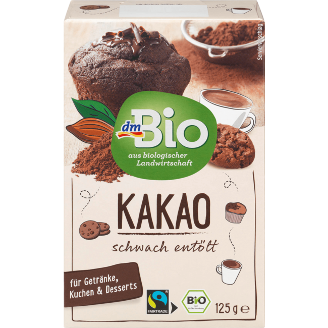 dmBio Cacao Licht Ontvet 125 g