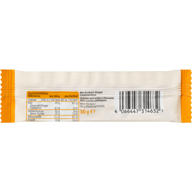 dmBio Krokante Reep Cashew 30 g
