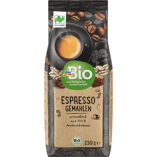 dmBio Gemalen Koffie Espresso 250 g