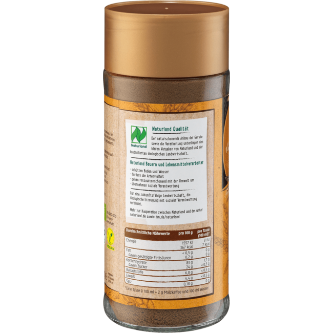 dmBio Oplosbare Gerst Koffie Cafeïnevrij 100g