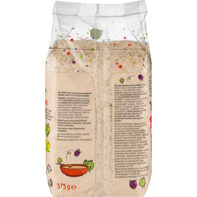 dmBio Kinder Fruit Muesli 375g