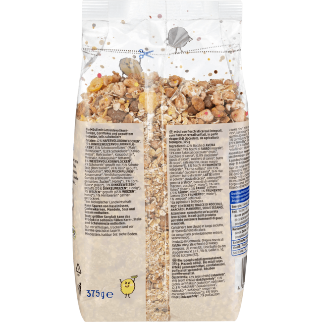 dmBio Kinder Krokante Muesli Zonder Rozijnen 375 g