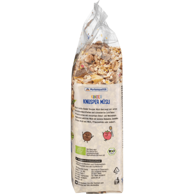dmBio Kinder Krokante Muesli Zonder Rozijnen 375 g