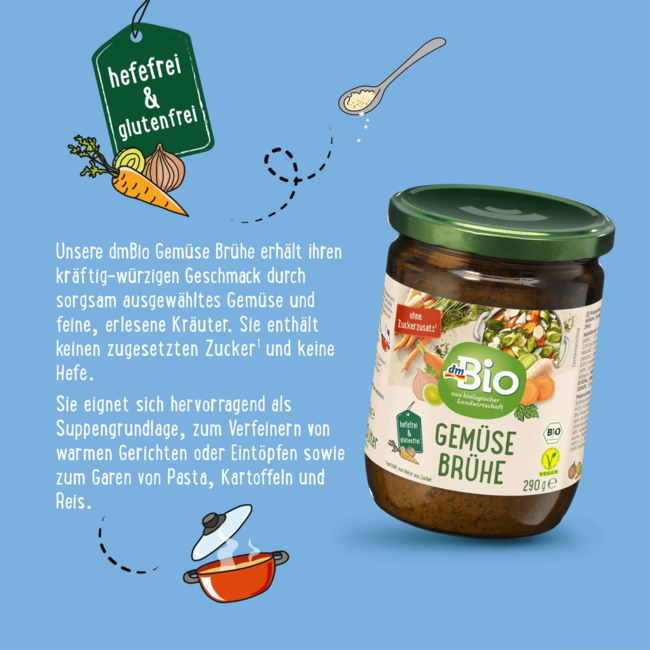 dmBio Glutenvrije Groentenbouillon Potje 290g