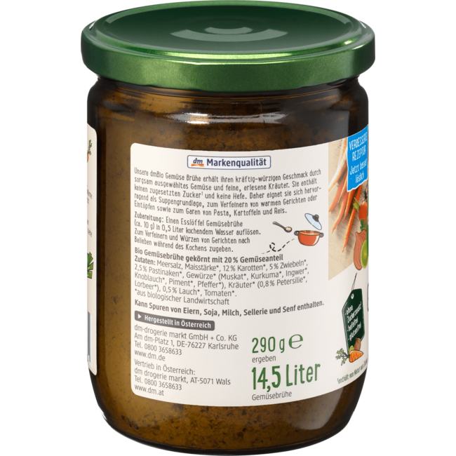 dmBio Glutenvrije Groentenbouillon Potje 290g