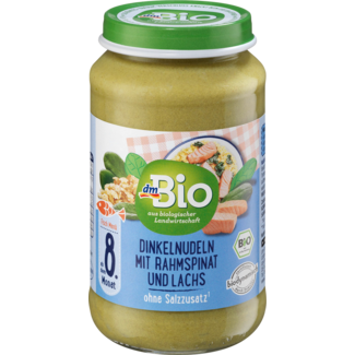 Dmbio dmBio Menu Speltpasta Met Roomspinazie & Zalm V.a.  8e Maand