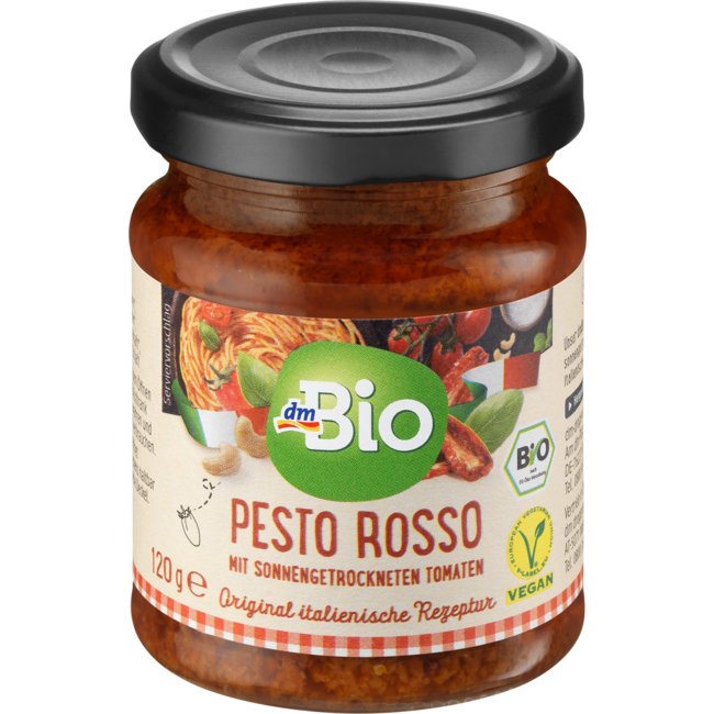 dmBio Pesto Rosso Met Zongedroogde Tomaten 120g